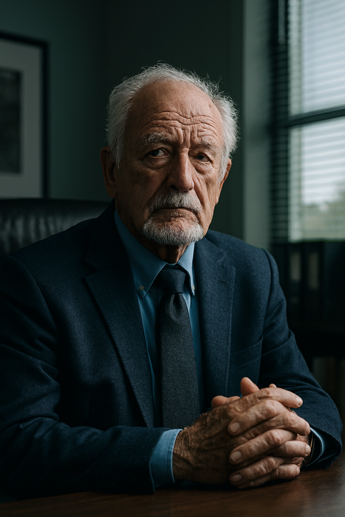 a portrait of an old